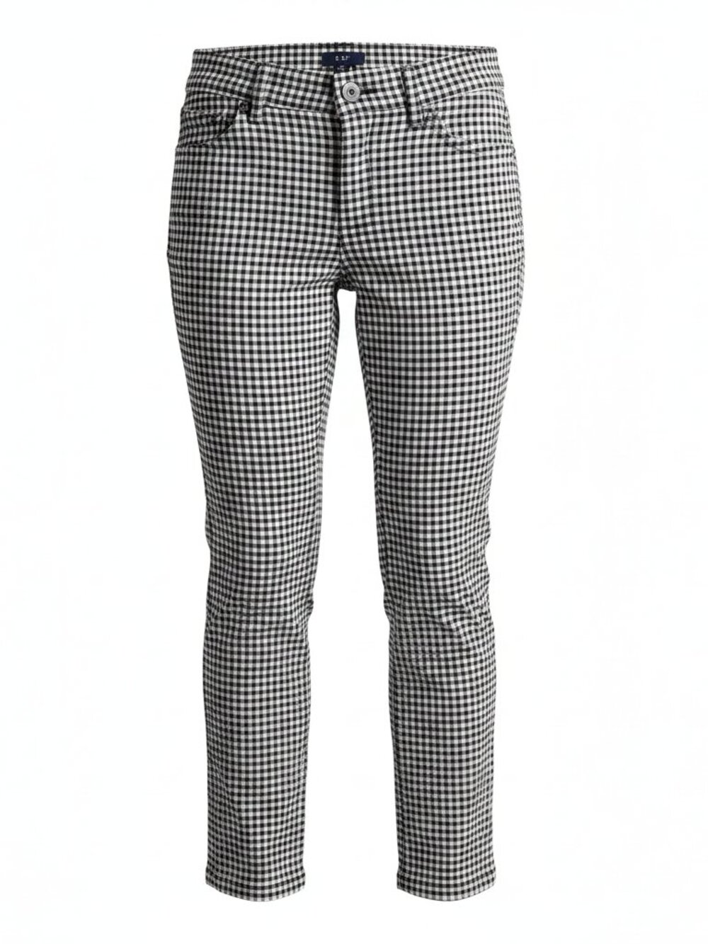 Gap Signature Skinny Ankle Pants Womens Size 2 Black White Gingham Check